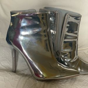 Qupid Silver Booties